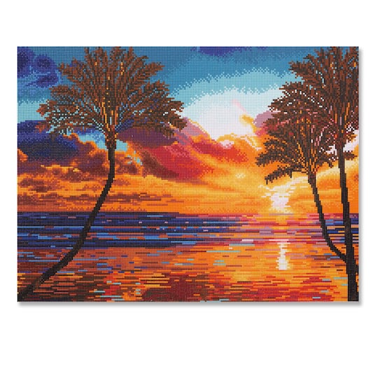 6 Pack: Sunset Palms Diamond Art Kit by Make Market®